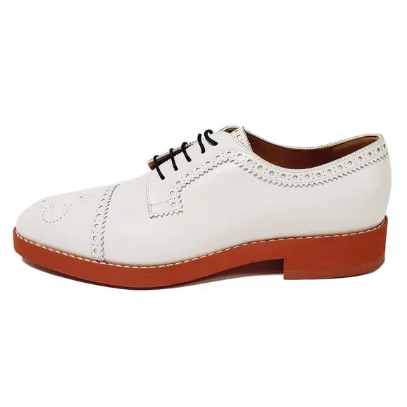 Gucci | Shoes | Gucci Shoes Mens Brogue White Leather Oxford  display picture 2